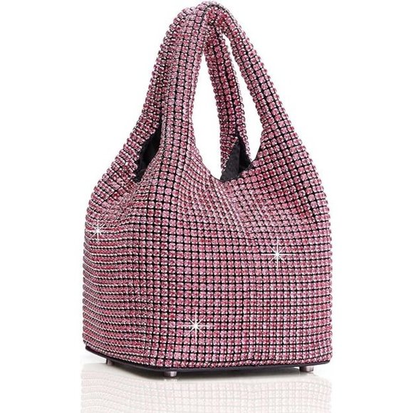 NWT Sparkling Bling SwarovskI Crystal Rhinestone Bucket Bag Shoulder Pur… - Picture 13 of 17